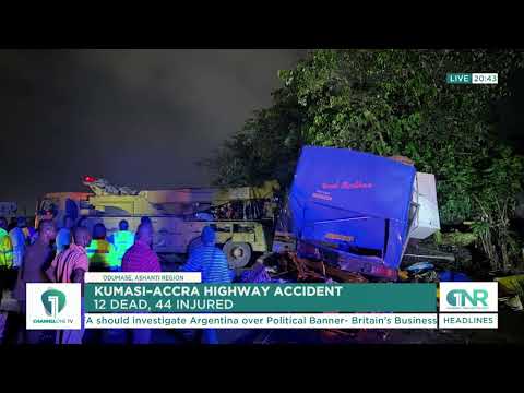 Odumase Crash: 12 K!lled After Cargo Truck, Bus And Fuel Tanker Collide