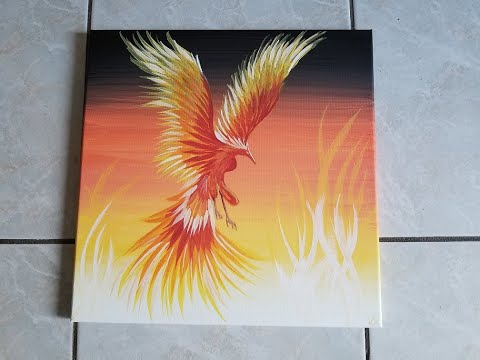 Rising Phoenix - Acrylic paint tutorial
