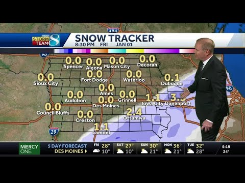 Southern Iowa to kick off the new year with snow