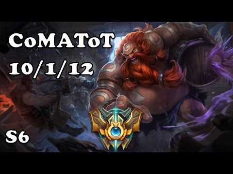 98: CoMAToT (Gragas) Jungle VS Elise S6 Challenger Ranked KO League of legends