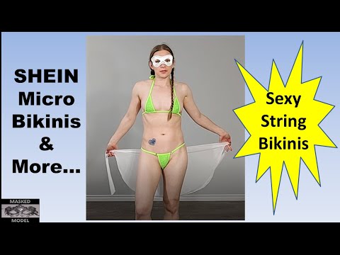 Sexy Shein Micro Bikini Thong Swimwear Hot Sheer...