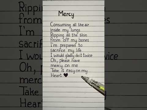 Mercy Lyrics Song by Shawn Mendes #mercy #lyrics #shawnmendes