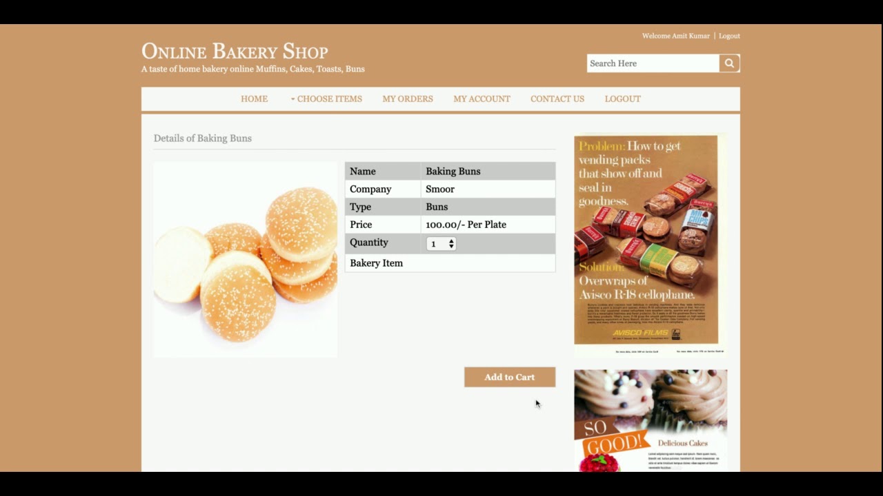 Online Bakery Shop | Java JSP Servlet Project | Java JSP CRUD Project