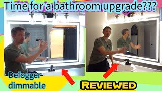 GarveeHome 60x36 LED Bathroom Mirror Unboxing, Setup & Review | how to install a mirror