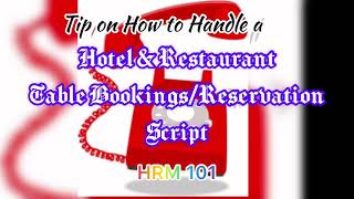 HOTEL & RESTAURANT || TELEPHONE SCRIPT || TELEPHONE ETIQUETTES || HRM 1 || FBS G11