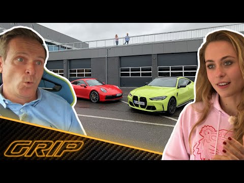 BMW M4 Competition vs. Porsche 911 Carrera S mit Sophia Flörsch | GRIP