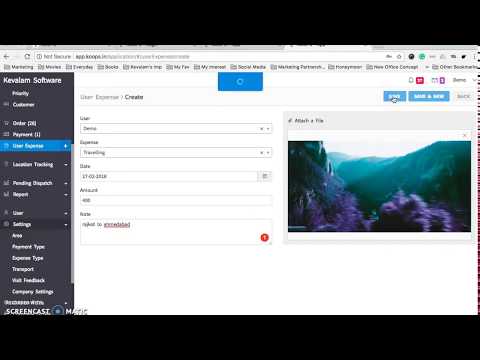 How to use User expense module in KOOPS