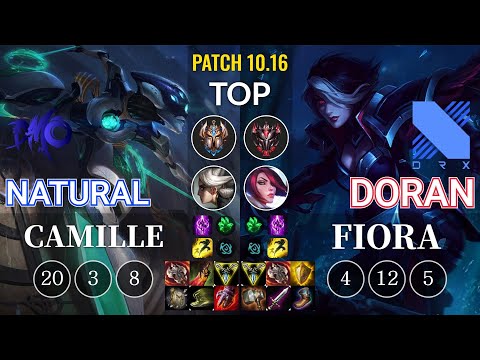 DMO Natural Camille vs DRX Doran Fiora Top - KR Patch 10.16