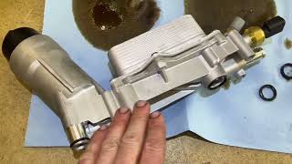 🔧 Leaking oil filter housing 3.6 2011-2026 Chrysler Dodge Jeep RAM.  DIY, tech notes in description