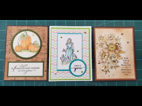 Sepia Coloring with Glycerin, Stampin' Up! New Set