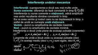 Interferenţa undelor mecanice. Ventre si noduri.