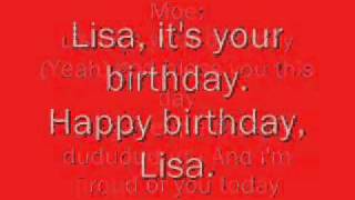Lisa it&#39;s your birthday lyrics