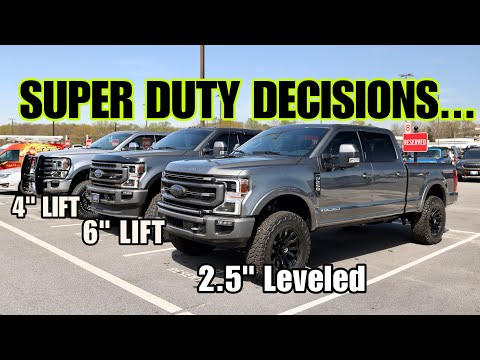 Ford SUPER DUTY Lift Comparison-2.5" Leveled vs 4-6" LIFTED on 37s-Which is Your Favorite??
