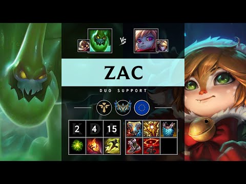 Zac Support vs Poppy - EUW Challenger Patch 25.10