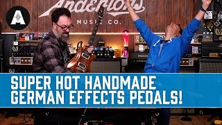 Video thumbnail for KMA Audio Machines - SUPER HOT Handmade German Effects Pedals! by Andertons Music Co