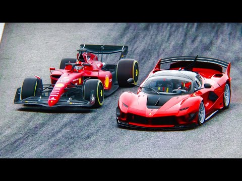 Ferrari F1 2022 F1-75 vs Ferrari FXX-K EVO at Fiorano Speed Day