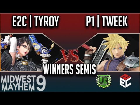 Midwest Mayhem 9 WINNERS SEMIS - E2C | Tyroy (Bayonetta, Lucina) vs P1 | Tweek (Cloud)