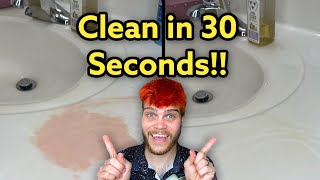 How to Remove Hair Dye Stains From Sinks and Tubs in 30 Seconds! No scrubbing Needed!!