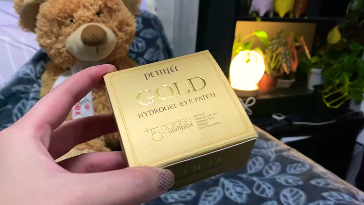 ASMR: Unboxing Petitfee Gold Hydrogel Eye Patch