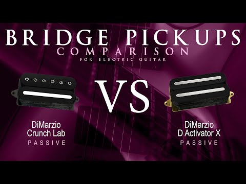 DiMarzio CRUNCH LAB vs D ACTIVATOR X - Passive Bridge Guitar Pickup Comparison Tone Demo