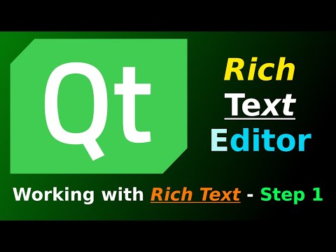 Rich Text Editor Step 1 - Udemy Preview - Qt Widgets for Beginners