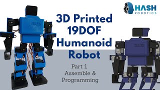 3D printed 19DOF humanoid robot using arduino | Hash Humanoid v2 | Hash Robotics