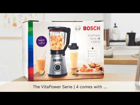 Bosch MMB6141B Series 4, Trintuvas, VitaPower Serie | 4, 1200 W, Juoda video