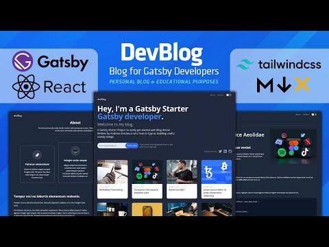 Gatsby Blog Theme MDX using Tailwind CSS for Developers