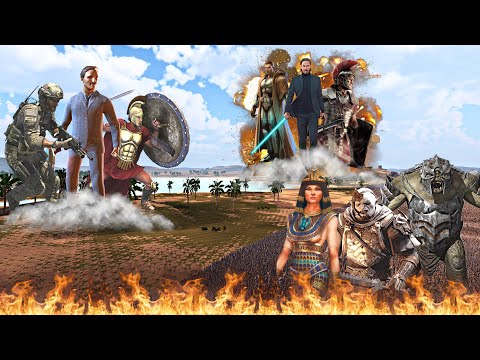 TESLA IS CORNERED BY THE MORDOR ARMY AND ASKS JOHN WICK FOR HELP - Epic Battle Simulator 2 - UEBS 2