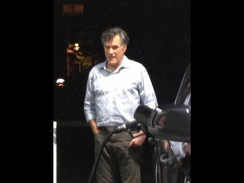 Mitt Romney Pumps His Own Gas | NewsBreaker | Ora TV