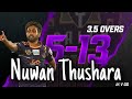 Nuwan Thushara claimed 5 wickets for 13 runs vs Jaffna Kings.               #nuwanthushara #lpl2021