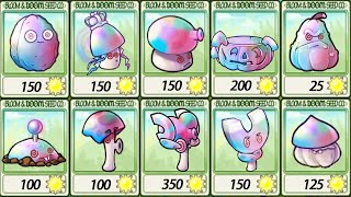 Hypno-Shroom family plants VS 999Zombies-------Plants vs Zombies