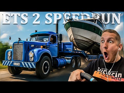 Youngtimer + Yacht auf Tieflader 🛥️🔥 Überraschungssieg für ...  🚚 ETS 2 Speedrun | Folge 12