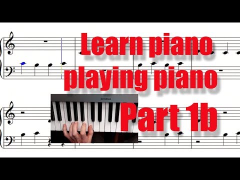 Learn piano playing piano in 10 min (Part 1"b"). Another piano lesson. Apprendre le piano