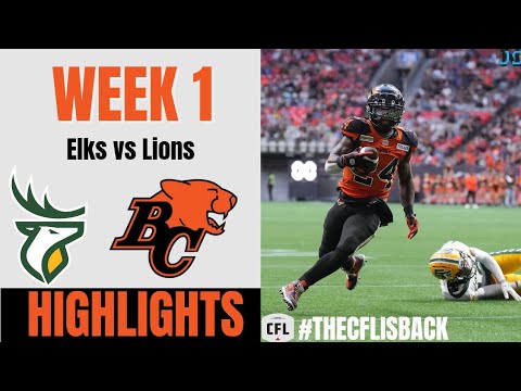 Edmonton Elks vs BC Lions  | 2022 CFL Week 1 | Highlights