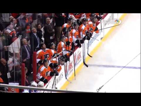 Brandon Mashinter vs Wayne Simmonds fight NY Rangers vs Philadelphia Flyers 10/24/13 NHL Hockey.