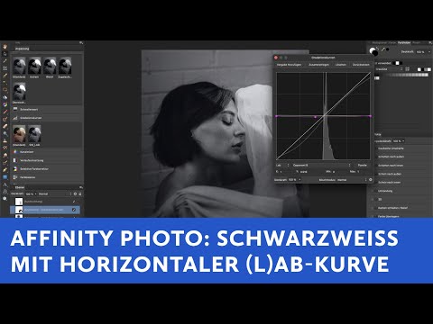 Affinity Photo: Schwarzweissbild mit horizontaler (L)-AB-Kurve erstellen
