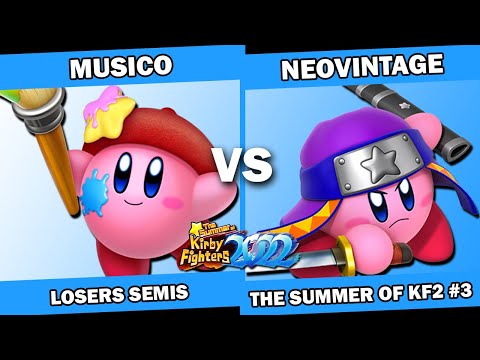 Musico (Archer/Artist) vs NeoVintage (Ninja/Staff) Kirby Fighters 2 Tournament Summer KF2022 Week 3