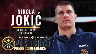 Nikola Jokić Full Postgame Four Press Conference vs. Lakers 🎙