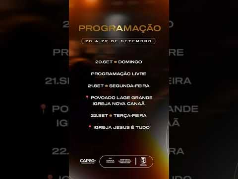 Programação festa dos evangélicos em Cansanção Bahia