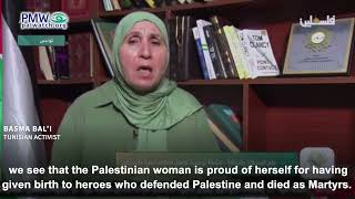 Woman admiring Palestinian women who admire Martyrs