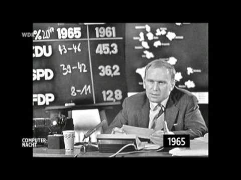 WDR Computernacht - erstmals Hochrechnung Bundestagswahl 1965