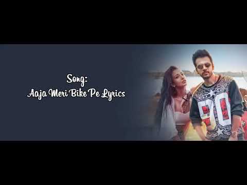Aaja meri bike pe lyrics