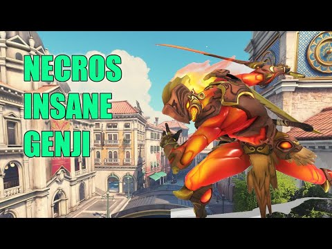 NECROS INSANE  GENJI GAMEPLAY - PRO OVERWATCH SEASON 22