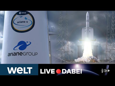 ARIANE 6 RAKETENSTART: Erstflug der neuen europäischen Trägerrakete | WELT LIVE DABEI