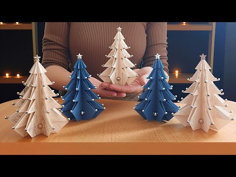 Kirigami Christmas Crafts * Crafting Holiday Magic with Paper Christmas Tree Ornament * I.Sasaki