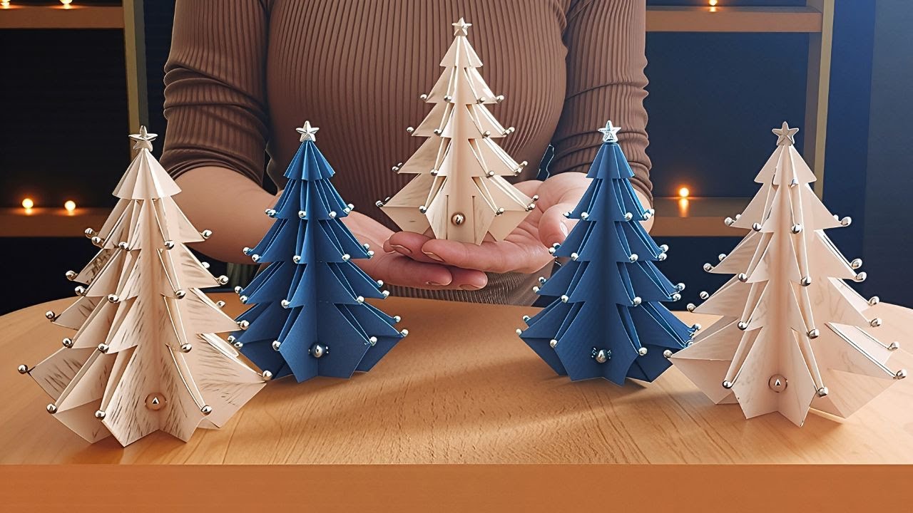 Kirigami Christmas Crafts * Crafting Holiday Magic with Paper Christmas Tree Ornament * I.Sasaki