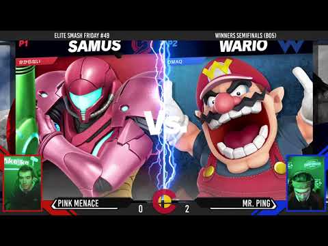 Elite Smash Friday #49 - Pink Menace (Samus) Vs. Mr. Ping (Wario) - Winners Semifinals