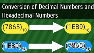 Download the video "Conversion of Hexadecimal and Decimal Numbers || Number System"