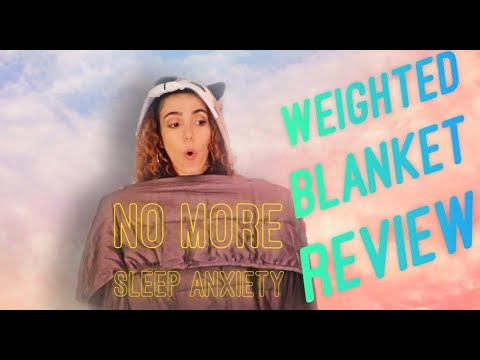 I TRIED A WEIGHTED BLANKET FOR MY SLEEP ANXIETY | Overnight Vlog Review